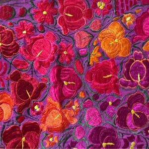 Large embroidered table runner